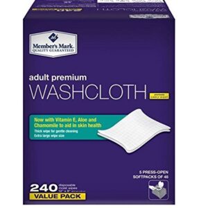 Simply Right Member's Mark Adult Wash-Cloths, 240 Count